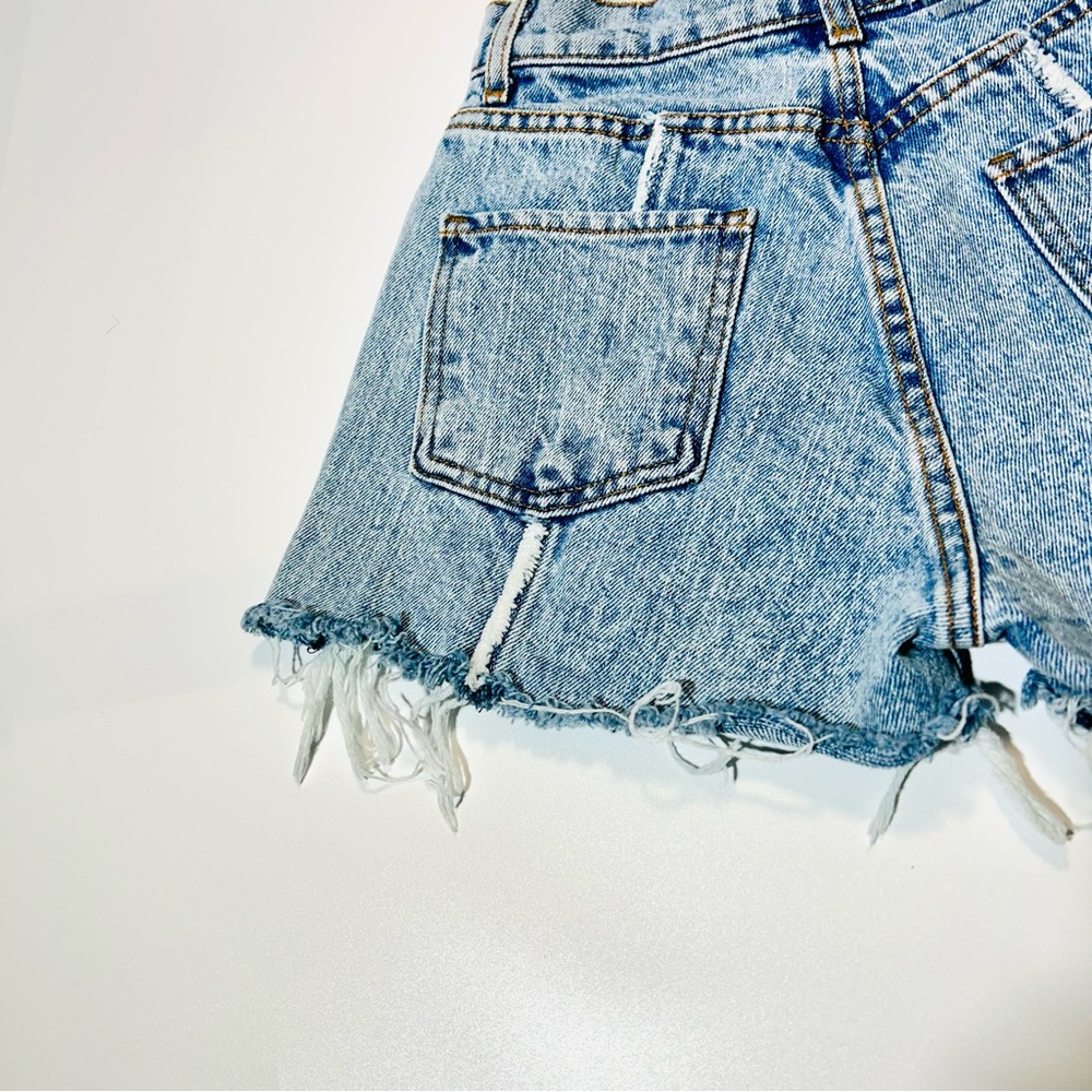 Revice Jean shorts High Rise Mom shorts distressed 100% cotton women size 26 - Picture 7 of 9